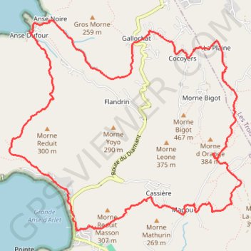 Trace GPS Boucle Grande Anse - Gallochat - Anse noire, itinéraire, parcours