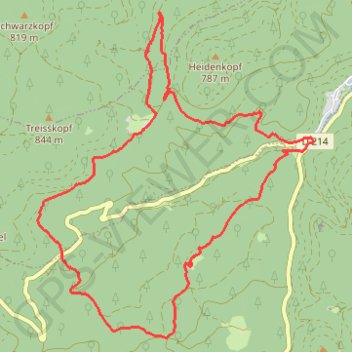 Trace GPS Kagenfels et Verloreneck, itinéraire, parcours