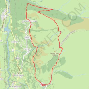 Trace GPS Le chemin des estives - Mont, itinéraire, parcours