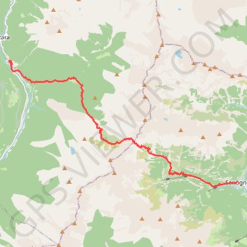 Trace GPS Via-Alpina R89 - Sonogno - Prato-Sornico, itinéraire, parcours