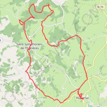 Trace GPS Huparlac - Pays de la Viadène, itinéraire, parcours