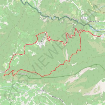 Trace GPS Combes de Veaux - Malaucène, itinéraire, parcours
