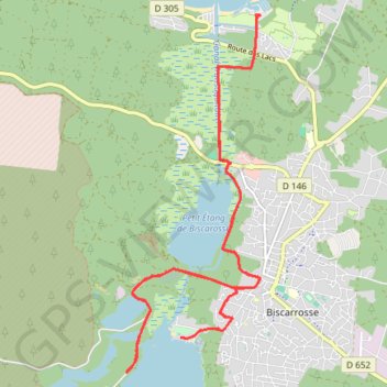 Trace GPS Biscarrosse Course à pied, itinéraire, parcours
