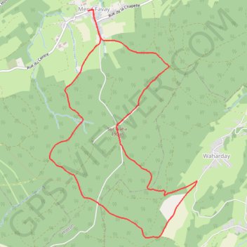 Trace GPS Enil Favay - Hotton - Province du Luxembourg - Belgique, itinéraire, parcours