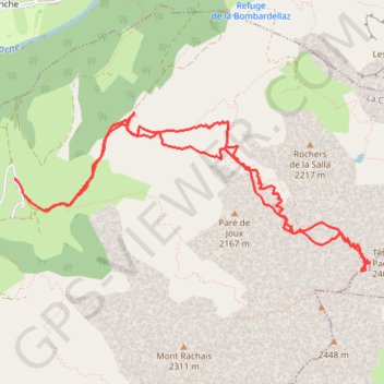 Trace GPS Aravis-Combe Paccaly, itinéraire, parcours