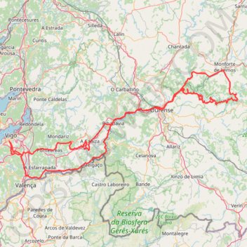 Trace GPS A Ribeira Sacra (El Gran Cañón de Galicia), itinéraire, parcours