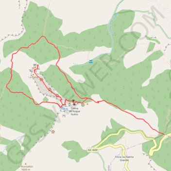 Trace GPS La Goleta - Roque Nublo, itinéraire, parcours
