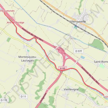Trace GPS Canal du Midi - Écluse du Sanglier - Écluse de Laval, itinéraire, parcours