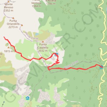 Trace GPS Haute Corse - variante GR20 - GR20 - Col di Verde - Col de la Flasca - Gialgone - Bergeries des Pozzi - Fontaine d'Isolo - Pozzi, itinéraire, parcours