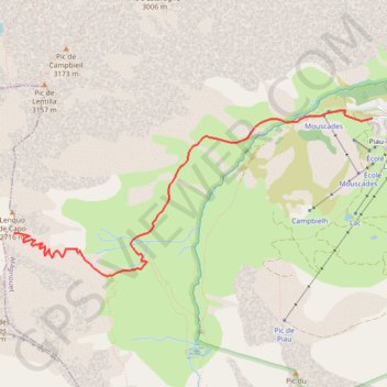 Trace GPS Port de Campbieil, itinéraire, parcours