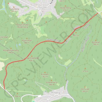 Trace GPS Sur la route forestière du Herrenwald, itinéraire, parcours