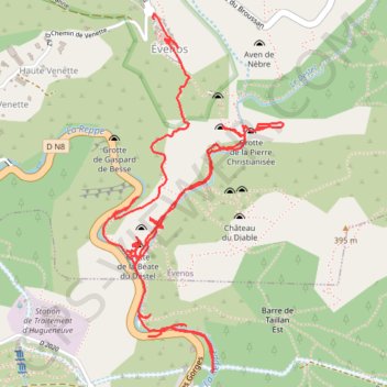 Trace GPS Ollioules - Evenos, itinéraire, parcours