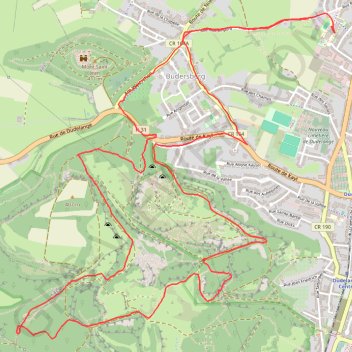 Trace GPS Marche de Dudelange, itinéraire, parcours