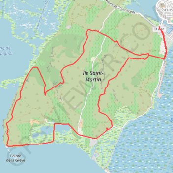 Trace GPS Sur l'île Saint-Martin, itinéraire, parcours