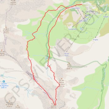 Trace GPS Pic de la Géla par Piau Engaly, itinéraire, parcours