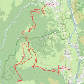 Trace GPS Col de la Courade - Cambeilh, itinéraire, parcours