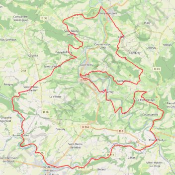Trace GPS Route de la Suisse Normande, itinéraire, parcours