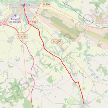 Trace GPS De Dun-sur-Auron à Bourges, itinéraire, parcours