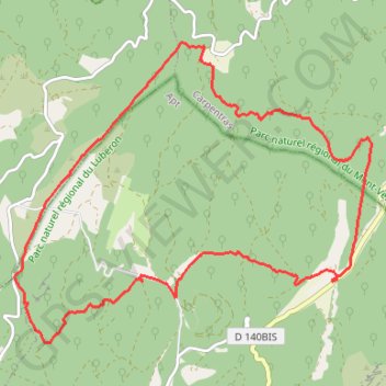 Trace GPS Col de la Ligne (Monts de Vaucluse), itinéraire, parcours
