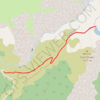 Trace GPS Soccia - Lac de Creno, itinéraire, parcours