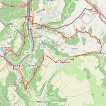 Trace GPS Kirsch-les-Sierck et les 3 Frontières, itinéraire, parcours