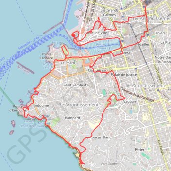 Trace GPS Rando Marseille, itinéraire, parcours