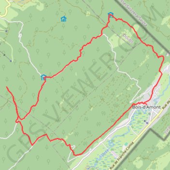 Trace GPS Le Livre d'Or du Risoux - Bois-d'Amont, itinéraire, parcours
