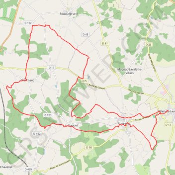 Trace GPS Base VTT-Villebois-C04-Villebois, itinéraire, parcours