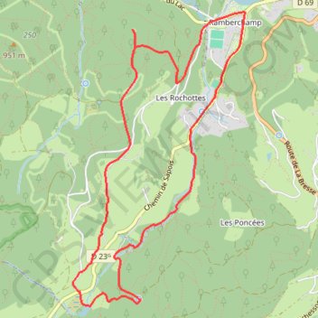 Trace GPS Saut de la Bourrique - Merelle, itinéraire, parcours