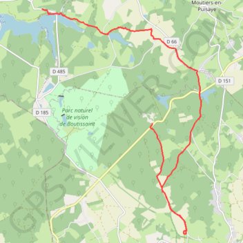 Trace GPS Autour de Guédelon, itinéraire, parcours