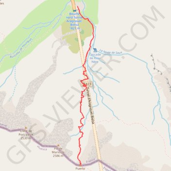 Trace GPS Port de Bielsa, itinéraire, parcours