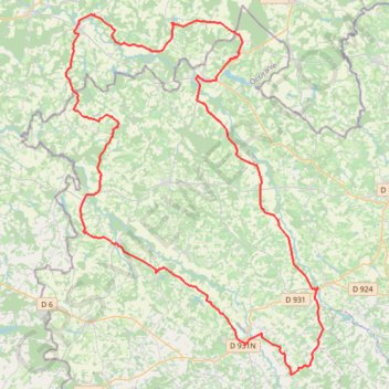 Trace GPS 🚴 Trace ,boucle de l'Armagnac, itinéraire, parcours