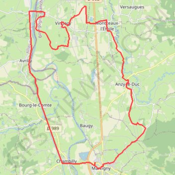 Trace GPS Brionnais - Marcigny, itinéraire, parcours