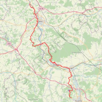 Trace GPS Pont-sur-Yonne - Saint-Georges-sur-Baulche, itinéraire, parcours