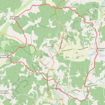 Trace GPS Sur les traces de Brantôme - Brantôme, itinéraire, parcours