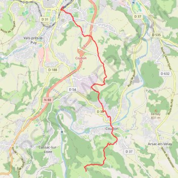 Trace GPS Le Puy Les Cabarets, itinéraire, parcours