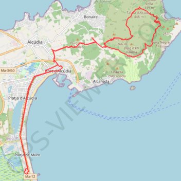 Trace GPS Talaia d'Alcudia 20180917, itinéraire, parcours