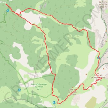 Trace GPS Maison de la Coche - Pas des Chattons - Pas des Bachassons - Montaveilla - Pré Peyret - Cabane de Gerland, itinéraire, parcours