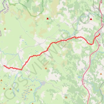 Trace GPS 14-MAI-12 AUMONT AUBRAC-NASBINALS, itinéraire, parcours