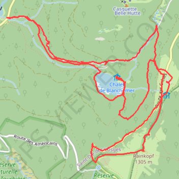 Trace GPS Blanchemer au Rainkopf, itinéraire, parcours