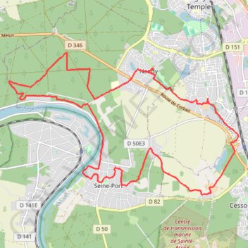 Trace GPS Savigny-le-Temple Seine-Port, itinéraire, parcours