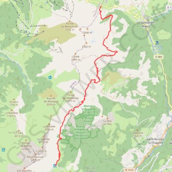 Trace GPS Route de la soif, itinéraire, parcours