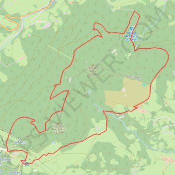 Trace GPS Lac Blanc - Têtes-des-Faux, itinéraire, parcours