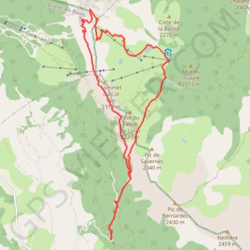 Trace GPS Dormillouse, itinéraire, parcours