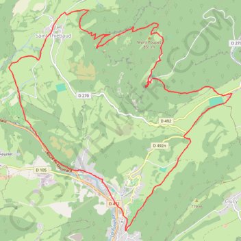 Trace GPS Le Mont Poupet, itinéraire, parcours