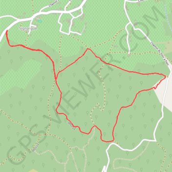 Trace GPS Le parcours de santé de Saint Privat de Champclos, itinéraire, parcours