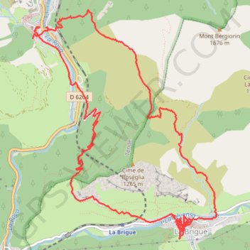 Trace GPS Tende - Col de Boselia - La Brigue - Col de Loubaïra, itinéraire, parcours