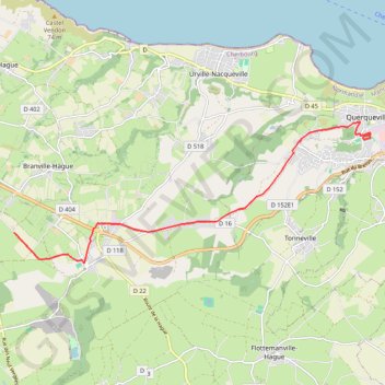 Trace GPS 10km du Cotentin 2024, itinéraire, parcours