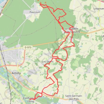 Trace GPS Conflans-sur-Loing, itinéraire, parcours