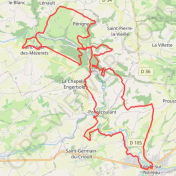 Trace GPS À Condé-sur-Noireau, itinéraire, parcours